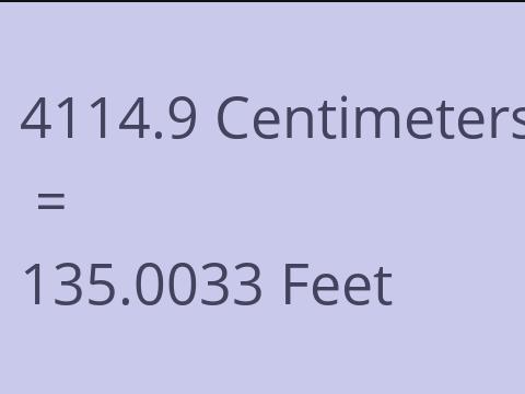 4114.9 CM TO FEET