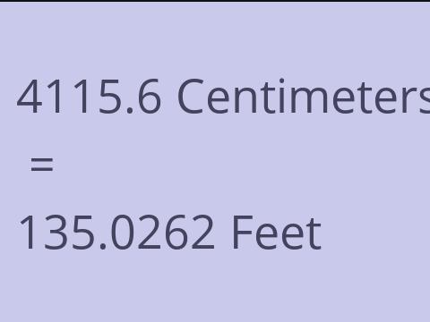 4115.6 CM TO FEET