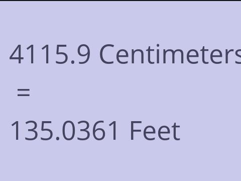 4115.9 CM TO FEET
