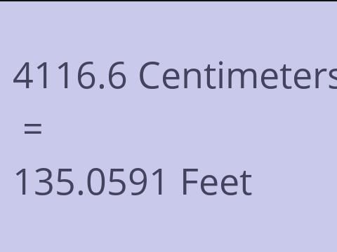 4116.6 CM TO FEET