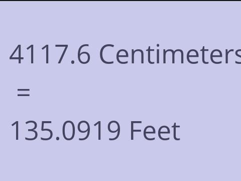 4117.6 CM TO FEET
