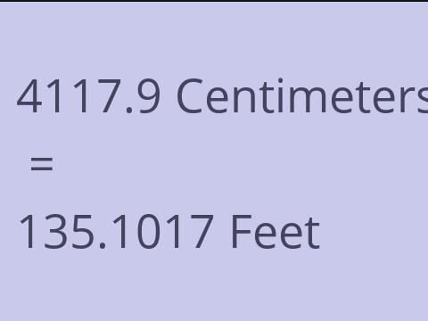 4117.9 CM TO FEET