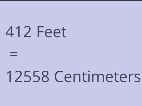 412 FEET TO CM