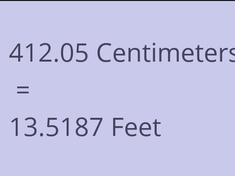 412.05 CM TO FEET