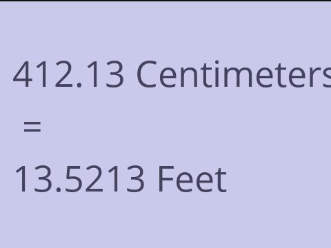 412.13 CM TO FEET