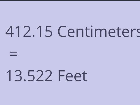 412.15 CM TO FEET