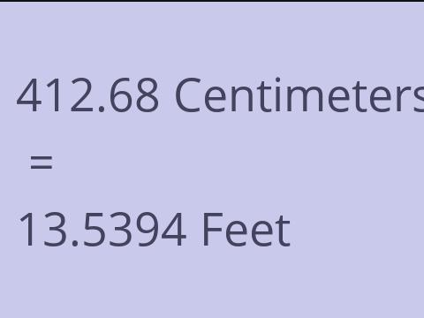 412.68 CM TO FEET