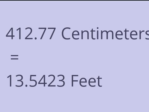 412.77 CM TO FEET