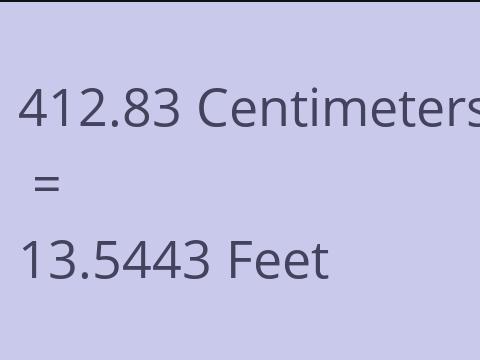 412.83 CM TO FEET