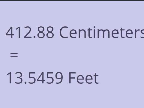 412.88 CM TO FEET