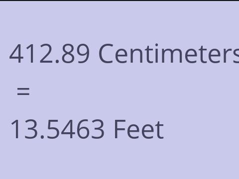 412.89 CM TO FEET