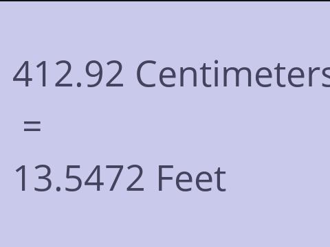 412.92 CM TO FEET