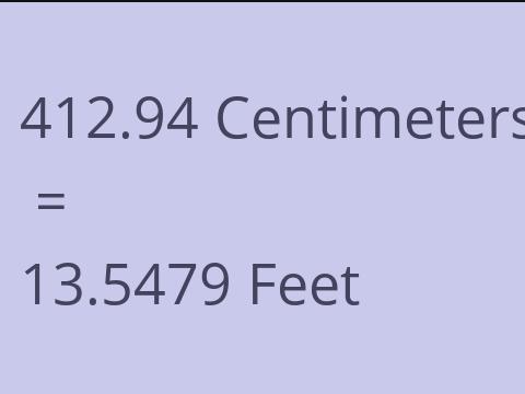 412.94 CM TO FEET