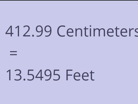 412.99 CM TO FEET