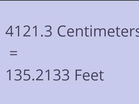 4121.3 CM TO FEET
