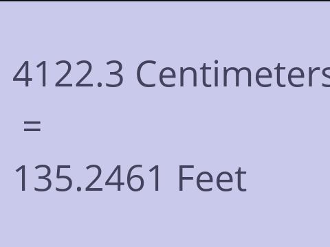 4122.3 CM TO FEET