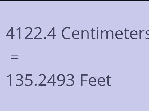 4122.4 CM TO FEET