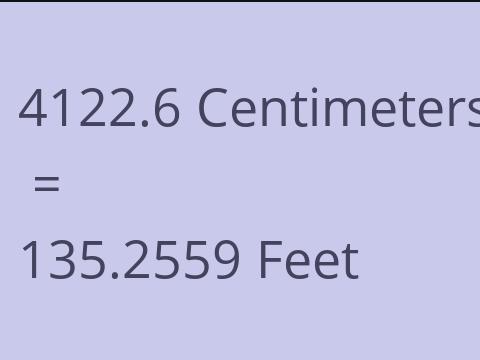 4122.6 CM TO FEET