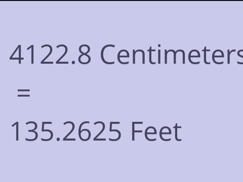 4122.8 CM TO FEET