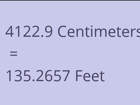 4122.9 CM TO FEET