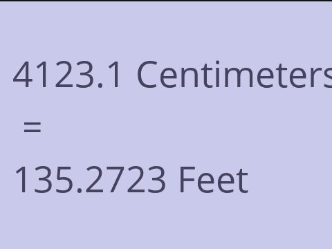 4123.1 CM TO FEET