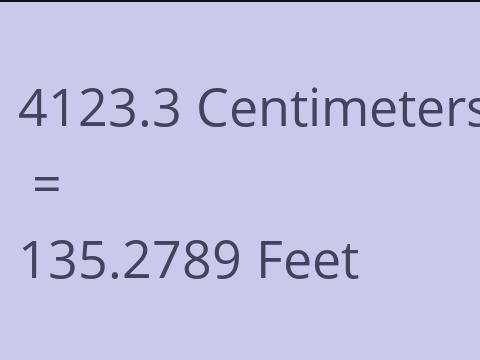 4123.3 CM TO FEET