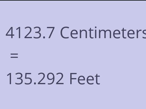 4123.7 CM TO FEET