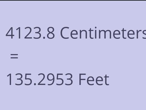 4123.8 CM TO FEET