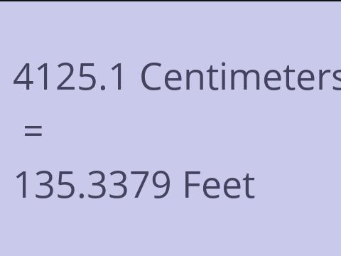 4125.1 CM TO FEET