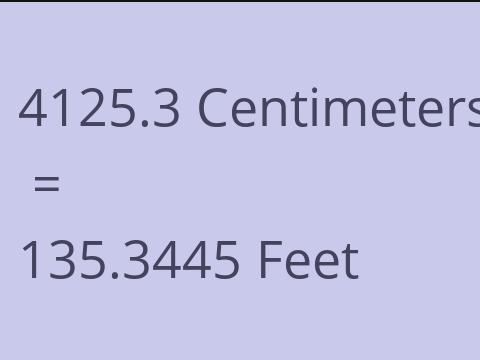 4125.3 CM TO FEET