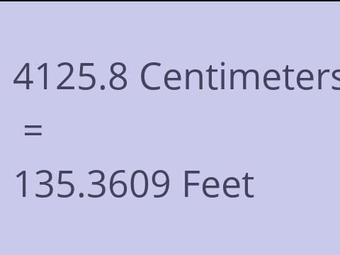 4125.8 CM TO FEET