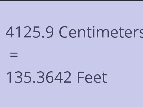 4125.9 CM TO FEET