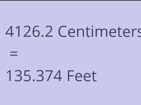 4126.2 CM TO FEET