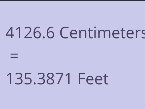 4126.6 CM TO FEET