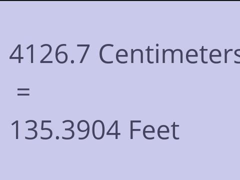 4126.7 CM TO FEET