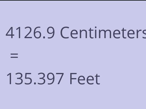 4126.9 CM TO FEET