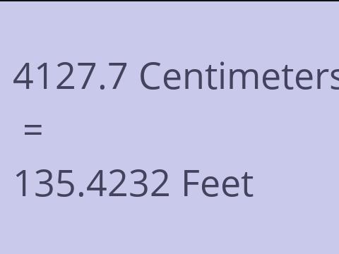 4127.7 CM TO FEET