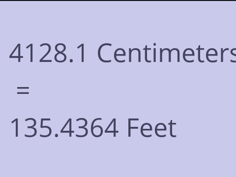 4128.1 CM TO FEET