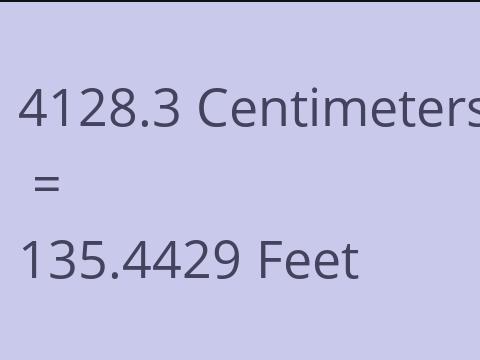 4128.3 CM TO FEET