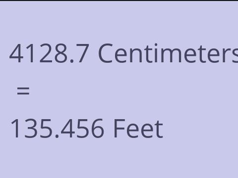 4128.7 CM TO FEET