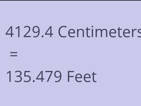 4129.4 CM TO FEET
