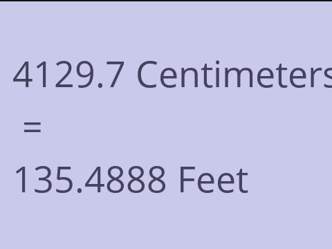 4129.7 CM TO FEET