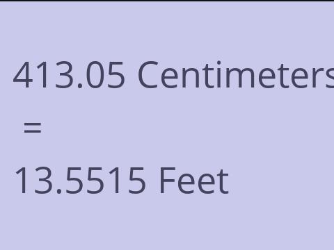 413.05 CM TO FEET