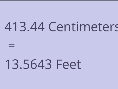 413.44 CM TO FEET