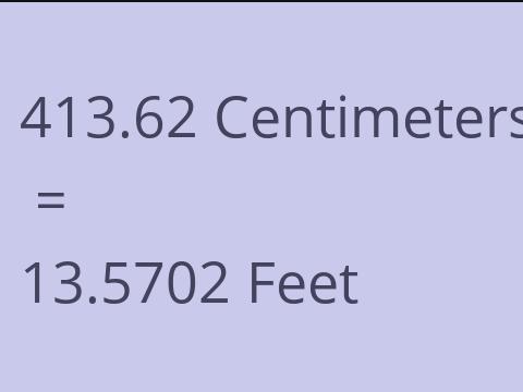 413.62 CM TO FEET