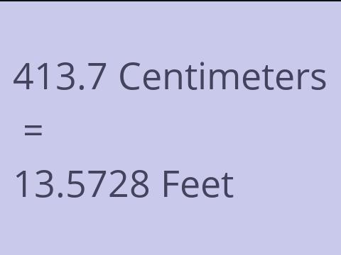 413.7 CM TO FEET