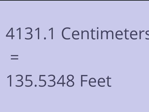 4131.1 CM TO FEET