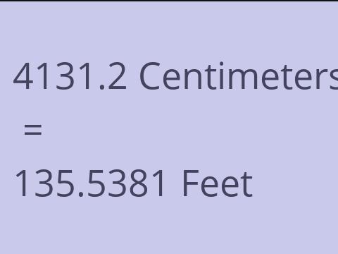 4131.2 CM TO FEET