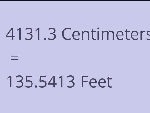 4131.3 CM TO FEET