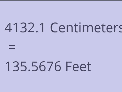 4132.1 CM TO FEET